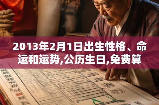 2013年2月1日出生性格、命运和运势,公历生日,免费算命 2013年2月1日出生性格、命运和运势,公历生日,免费算命