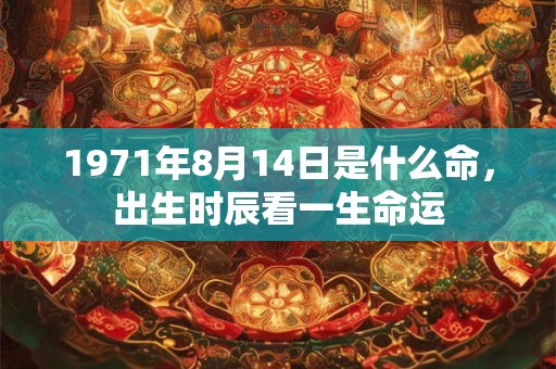 1971年8月14日是什么命,出生时辰看一生命运 1971年8月14日是什么命,出生时辰看一生命运