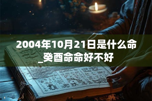2004年10月21日是什么命_癸酉命命好不好