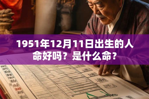 1951年12月11日出生的人命好吗？是什么命？