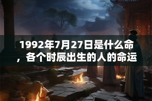 1992年7月27日是什么命，各个时辰出生的人的命运