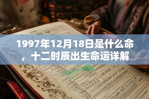 1997年12月18日是什么命，十二时辰出生命运详解