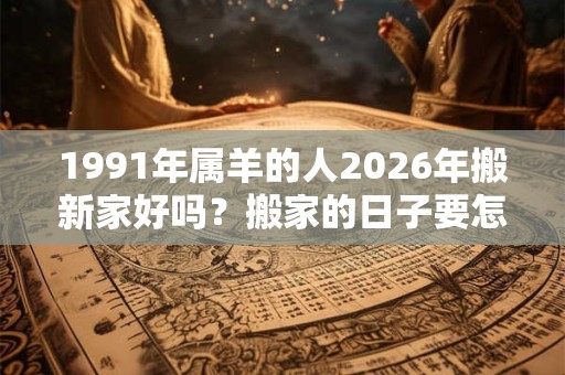1991年属羊的人2026年搬新家好吗？搬家的日子要怎么挑？
