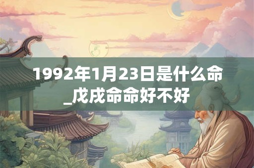 1992年1月23日是什么命_戊戌命命好不好