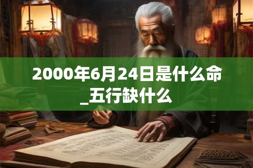 2000年6月24日是什么命_五行缺什么
