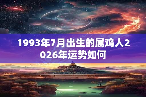 1993年7月出生的属鸡人2026年运势如何