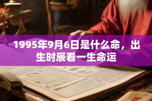 1995年9月6日是什么命,出生时辰看一生命运 1995年9月6日是什么命,出生时辰看一生命运