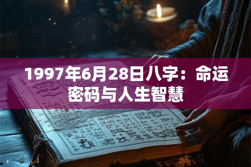 1997年6月28日八字:命运密码与人生智慧 1997年6月28日八字:命运密码与人生智慧