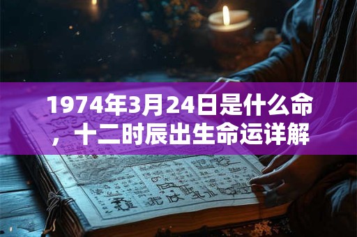 1974年3月24日是什么命,十二时辰出生命运详解 1974年3月24日是什么命,十二时辰出生命运详解