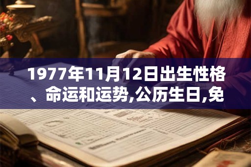 1977年11月12日出生性格、命运和运势,公历生日,免费算命 1977年11月12日出生性格、命运和运势,公历生日,免费算命