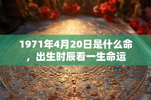 1971年4月20日是什么命，出生时辰看一生命运