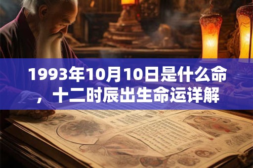 1993年10月10日是什么命,十二时辰出生命运详解 1993年10月10日是什么命,十二时辰出生命运详解