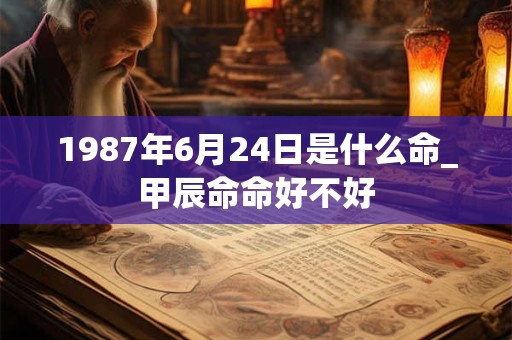 1987年6月24日是什么命_甲辰命命好不好
