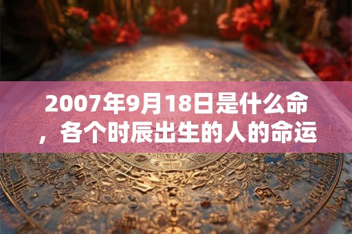 2007年9月18日是什么命,各个时辰出生的人的命运 2007年9月18日是什么命,各个时辰出生的人的命运