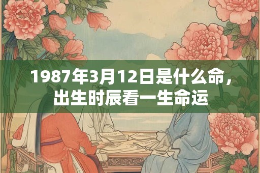 1987年3月12日是什么命，出生时辰看一生命运