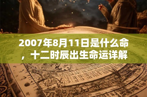 2007年8月11日是什么命,十二时辰出生命运详解 2007年8月11日是什么命,十二时辰出生命运详解