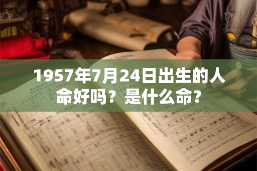 1957年7月24日出生的人命好吗？是什么命？