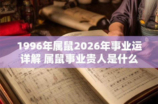 1996年属鼠2026年事业运详解 属鼠事业贵人是什么属相