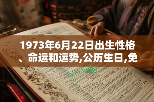 1973年6月22日出生性格、命运和运势,公历生日,免费算命 1973年6月22日出生性格、命运和运势,公历生日,免费算命