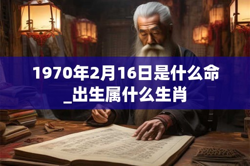1970年2月16日是什么命_出生属什么生肖 1970年2月16日是什么命_出生属什么生肖