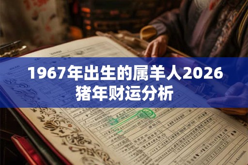 1967年出生的属羊人2026猪年财运分析 1967年出生的属羊人2026猪年财运分析
