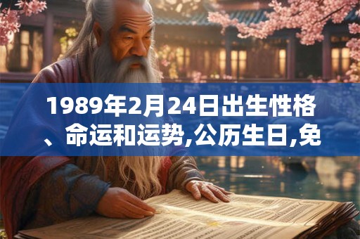 1989年2月24日出生性格、命运和运势,公历生日,免费算命 1989年2月24日出生性格、命运和运势,公历生日,免费算命