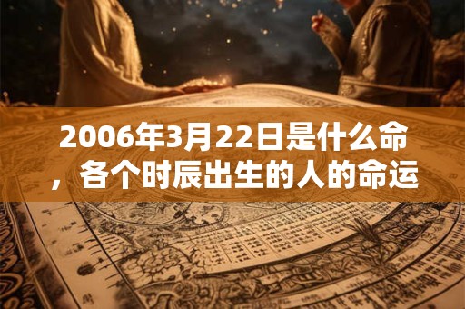 2006年3月22日是什么命,各个时辰出生的人的命运 2006年3月22日是什么命,各个时辰出生的人的命运