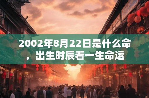 2002年8月22日是什么命,出生时辰看一生命运 2002年8月22日是什么命,出生时辰看一生命运