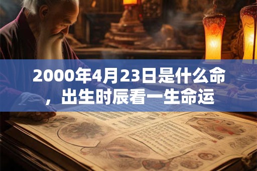 2000年4月23日是什么命,出生时辰看一生命运 2000年4月23日是什么命,出生时辰看一生命运