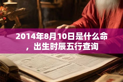 2014年8月10日是什么命,出生时辰五行查询 2014年8月10日是什么命,出生时辰五行查询