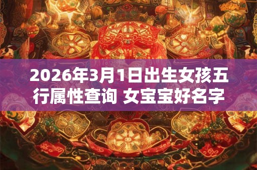 2026年3月1日出生女孩五行属性查询 女宝宝好名字合集