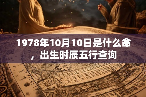 1978年10月10日是什么命,出生时辰五行查询 1978年10月10日是什么命,出生时辰五行查询