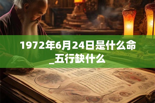 1972年6月24日是什么命_五行缺什么