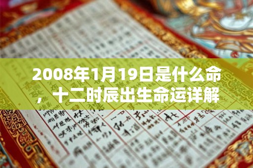 2008年1月19日是什么命，十二时辰出生命运详解