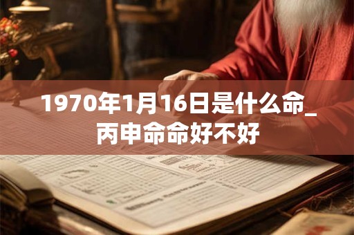 1970年1月16日是什么命_丙申命命好不好 1970年1月16日是什么命_丙申命命好不好