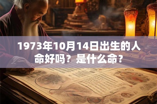1973年10月14日出生的人命好吗?是什么命? 1973年10月14日出生的人命好吗?是什么命?