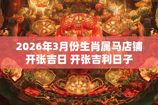 2026年3月份生肖属马店铺开张吉日 开张吉利日子