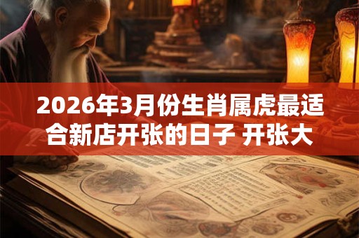 2026年3月份生肖属虎最适合新店开张的日子 开张大吉之日