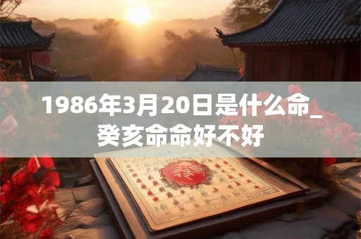 1986年3月20日是什么命_癸亥命命好不好 1986年3月20日是什么命_癸亥命命好不好