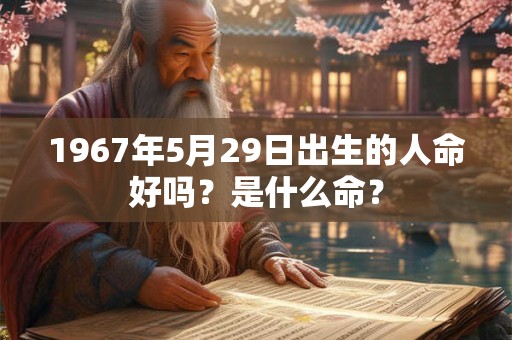 1967年5月29日出生的人命好吗？是什么命？