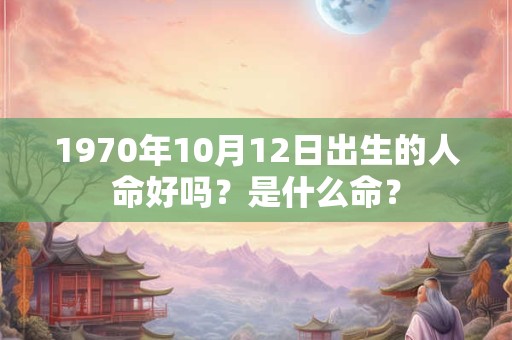 1970年10月12日出生的人命好吗？是什么命？
