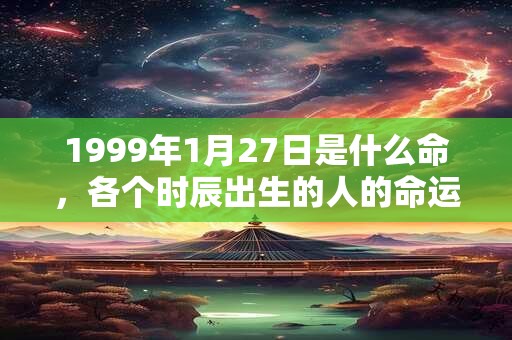 1999年1月27日是什么命，各个时辰出生的人的命运