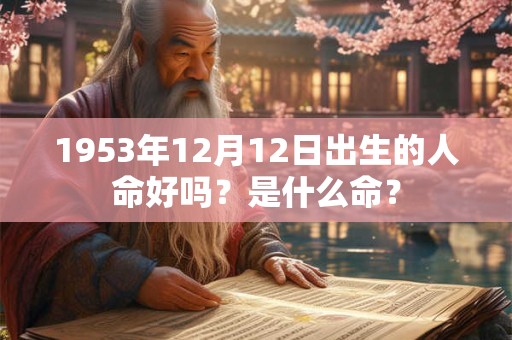 1953年12月12日出生的人命好吗？是什么命？