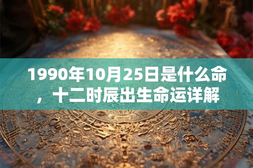 1990年10月25日是什么命，十二时辰出生命运详解