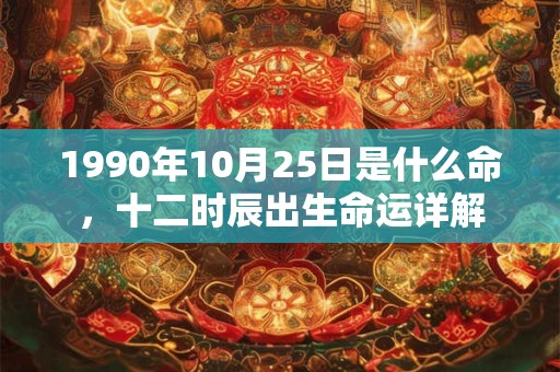 1990年10月25日是什么命，十二时辰出生命运详解