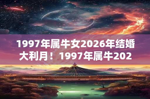1997年属牛女2026年结婚大利月！1997年属牛2026年运势！