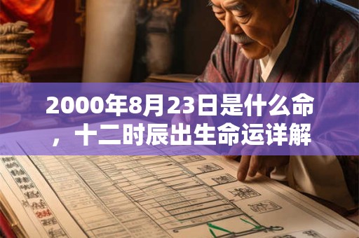 2000年8月23日是什么命,十二时辰出生命运详解 2000年8月23日是什么命,十二时辰出生命运详解
