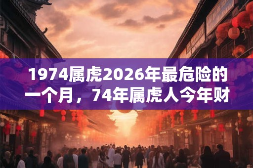 1974属虎2026年最危险的一个月，74年属虎人今年财运如何？