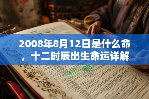 2008年8月12日是什么命,十二时辰出生命运详解 2008年8月12日是什么命,十二时辰出生命运详解
