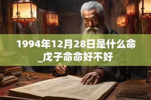 1994年12月28日是什么命_戊子命命好不好 1994年12月28日是什么命_戊子命命好不好